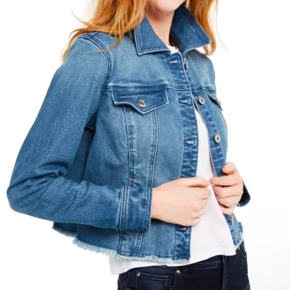 INC International Concepts Jackets & Blazers - INC International Concepts Women's SZ S Cropped Denim Jacket Heavenly Wash NWT